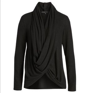 Gibson cozy convertible wrap cardigan (black)